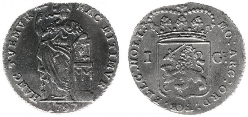 Bataafse Republiek (1795-1806) - Holland - 1 Gulden 1797 (Sch. 92c1 /R) met 'HOL...