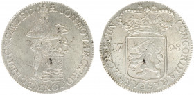 Bataafse Republiek (1795-1806) - Zeeland - Zilveren Dukaat 1798 OVERSLAG 1796 (Delm. 976 / Sch. 63a / R2) - UNC- / RR / schitterend exemplaar met klei...