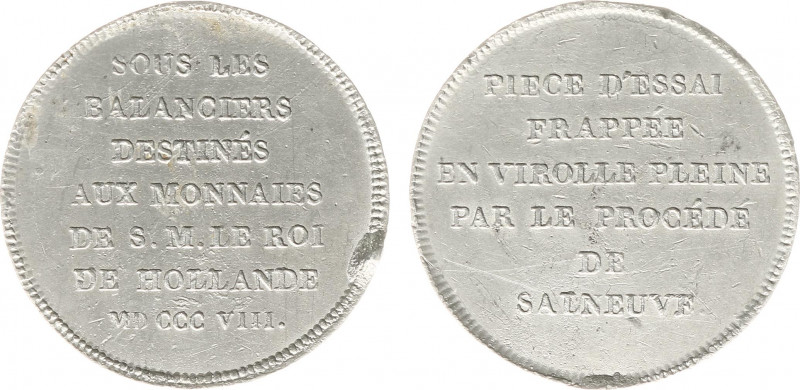 Koninkrijk Holland (Lodewijk Napoleon 1806-1810) - 1808 - Tinnen proefmunt ter g...