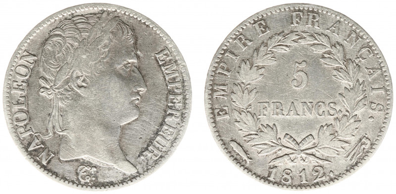 Nederland onder Napoleon (1810-1813) - 5 Francs 1812 mmt. vis (Sch. 165 /RR) - Z...