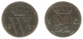 Koninkrijk NL Willem I (1815-1840) - ½ Cent 1824 U (Sch. 355) - FR-