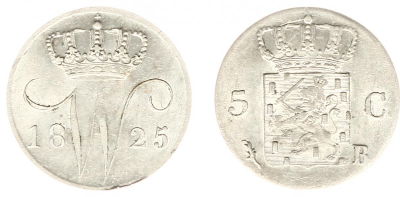 Koninkrijk NL Willem I (1815-1840) - 5 Cent 1825 B (Sch. 318) - PR