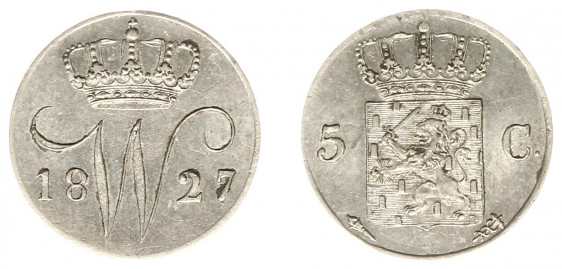 Koninkrijk NL Willem I (1815-1840) - 5 Cent 1827 U (Sch. 317) - PR/UNC