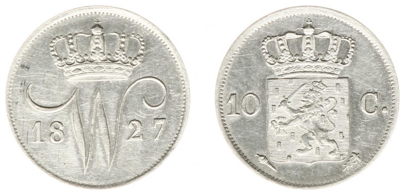 Koninkrijk NL Willem I (1815-1840) - 10 Cent 1827 U (Sch. 307) - PR