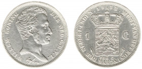 Koninkrijk NL Willem I (1815-1840) - 1 Gulden 1832 (Sch. 267) - ZF+, vz: kras op hals