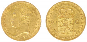 Koninkrijk NL Willem I (1815-1840) - 10 Gulden 1824 B (Sch. 190) - Goud - ZF