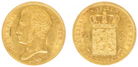 Koninkrijk NL Willem I (1815-1840) - 10 Gulden 1825 B (Sch. 191) - Goud - PR-