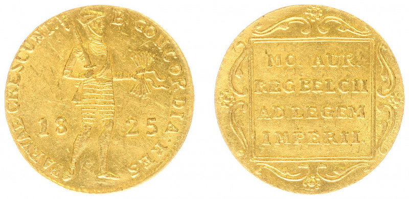 Koninkrijk NL Willem I (1815-1840) - Gouden Dukaat 1825 B (Sch. 227/RR) - PR, op...