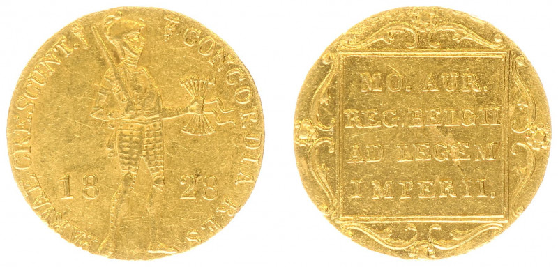 Koninkrijk NL Willem I (1815-1840) - Gouden Dukaat 1828 U (Sch. 212) - ZF, krasj...