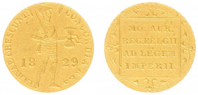 Koninkrijk NL Willem I (1815-1840) - Gouden Dukaat 1829 U (Sch. 213) - PR, gecorrodeerd
