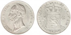 Koninkrijk NL Willem II (1840-1849) - 2½ Gulden 1848 (Sch. 515) - PR, mooie kleur