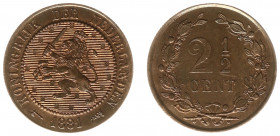 Koninkrijk NL Willem III (1849-1890) - 2½ Cent 1881 (Sch. 681) - UNC