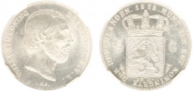 Koninkrijk NL Willem III (1849-1890) - ½ Gulden 1868 (Sch. 633) - in NGC slab MS63