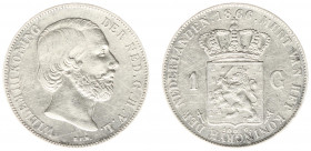 Koninkrijk NL Willem III (1849-1890) - 1 Gulden 1866 (Sch. 618) - ZF+