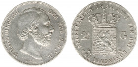 Koninkrijk NL Willem III (1849-1890) - 2½ Gulden 1854 UIT 1852 (Sch. 580a/S) - ZF-