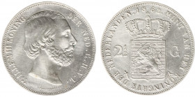 Koninkrijk NL Willem III (1849-1890) - 2½ Gulden 1862 (Sch. 588b) - PR+, fijne krasjes
