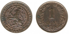 Koninkrijk NL Wilhelmina (1890-1948) - 1 Cent 1897 (Scho. 876) - PR+