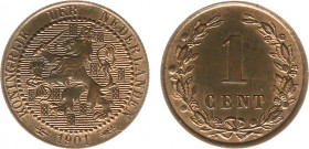 Koninkrijk NL Wilhelmina (1890-1948) - 1 Cent 1901 G (Sch. 970) - UNC