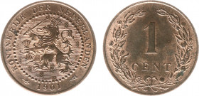 Koninkrijk NL Wilhelmina (1890-1948) - 1 Cent 1901 K (Sch. 969) - UNC