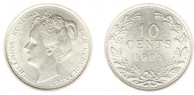 Koninkrijk NL Wilhelmina (1890-1948) - 10 Cent 1904 (Sch. 886) - PR+