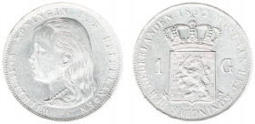 Koninkrijk NL Wilhelmina (1890-1948) - 1 Gulden 1892 (Sch. 795) - UNC- / met prooflike uitstraling