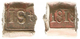 Nederlands-Indië - Nederlands-Indisch Gouvernement (1816-1949) - 1 Stuiver Bonk 1818 (Scho. 668 / KM 235) - Vz: 1 St in rechthoekig kader, de S hellen...