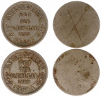 Plantagegeld / Plantation tokens - Hessa - 1/2 Dollar 1888 (LaBe 92 / LaWe 99 / Scho. 1064) - Obv. Round, value, date. Legend : Unternehmung Hessa / R...
