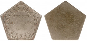 Plantagegeld / Plantation tokens - Hessa - 20 cents 1890 (LaBe 98 / LaWe 112 / Scho. 1070) - Obv. Pentagonal , value, date. Legend: Unternehmung Hessa...