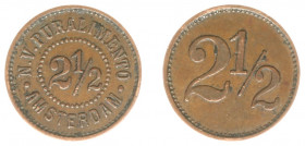 Plantagegeld / Plantation tokens - Ander Ned. Indisch particuliergeld / penningen - 2½ cent unknown (LaWe 572a/b / SS - Pridm. - / Scho. -) - Obv. In ...
