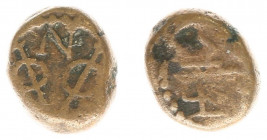 De VOC in Voor-Indië - Negapatnam - Kas z.j. (Scho. 1235 var; KM.13 RRR) - 1.58 gram - Obv. VOC-monogram retrograde, N above. Rev. Nagari inscription ...
