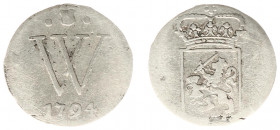 Overzeese Gebiedsdelen - Nederlands West-Indië - 2 Stuiver 1794 (Scho. 1356) - FR-, oplage: 30.018 ex