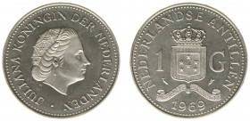 Overzeese Gebiedsdelen - Nederlandse Antillen - 1 Gulden 1969 - Begin 1969 werd door muntmeester v Hengel 210 ontwerpen geslagen van afwijkende tekeni...