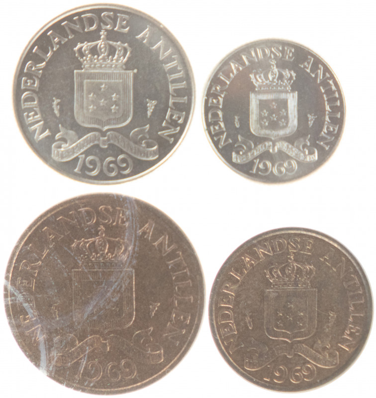 Overzeese Gebiedsdelen - Nederlandse Antillen - Ontwerpset 1969: 1-2½-10 & 25 Ce...