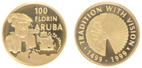 Overzeese Gebiedsdelen - Aruba - 100 Florin 1999 'Vespucci' - Goud - Proof