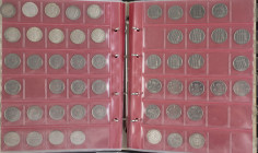 Verzameling naoorlogse munten wb. 50 guldenstukken en zilveren tientjes