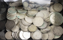 Doosje met Wilhelmina zilver 10 cent t/m 2½ gulden