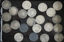 Doosje met 22 ½ guldens 1848-1868, meest in nette kwaliteit