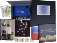 Doos diversem wb. 2 euro-herdenkingsuitgiften, moderne penningen, euro-startersets, vooroorlogs zilver en geldkistje met zilverbaartjes van 10 gram