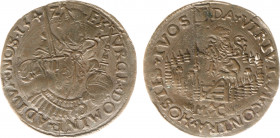 Rekenpenningen / Jetons - 1542 - Rekenpenning 'Oorlogsvoorbereidingen tegen Gelderland (Dugn.1486, vMierisIII.56.2, Tas34) - VZ Borstbeeld Karel V n.r...