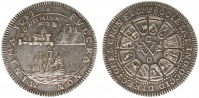 Historiepenningen - 1683 - Penning 'Voorspoed van de West Indische Compagnie' vervaardigd in opdracht van de Kamer Groningen en Ommelanden van de WIC ...