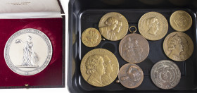 Netherlands - Lot van ca. 10 penningen w.o. koningshuis, Mij van Nijverheid 1964 en Kroning Franz Joseph
