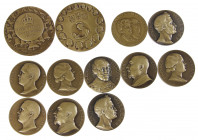 Netherlands - Lot van ca. 12 grote bronzen penningen betreffende koningshuis o.a. Wienecke