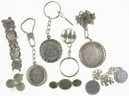 Varia - (Munt)sieraden - Acht stuks muntsieraden deels zilver