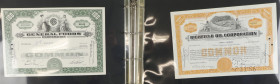 Varia - Oude aandelen - Lots world - An album with (old) bonds and shares, mainly USA: oil, electricity, railroad, tobacco etc. - in total appr. 22 pi...