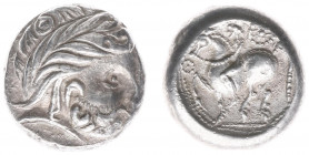 Celts - Eastern - Middle Danube - AR Tetradrachm, Dachreiter type (2nd century BC, 11.36 g) - Imitating Philip II of Macedon - Celticized laureate hea...
