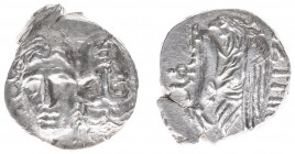 Northern Greece - Thrace - Moesia / Istros - AR Stater (BC ca. 280-256/5, 5,02 g) - Two young male heads facing, right head inverted / IΣTPRIH above s...