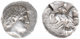 Northern Greece - Kingdom of Paeonia - Patraos (ca. 340-315 BC) - AR Tetradrachm (c. 335-315 BC, 12.52 g) - Laureate head of Apollo right / Warrior on...