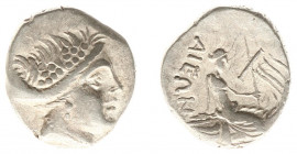 Illyria and Central Greece - Euboia - Histiaia - AR Tetrobol (3rd-2nd century BC, 1.70 g) - Head of nymph Histaia to right / IΣTIAEΩN Nymph Histaia se...