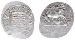 Illyria and Central Greece - Illyria - Apollonia - AR Drachm (ca. 120-70 BC, 3,06 g) - struck under the magistrates Simias and Autoboulos. ΣΙΜΙΑΣ - ΛΕ...