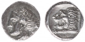 Greece - Caria - Knidos - AR Tetradrachm (c 390-340 BC, 14.15 g) - Head of Aphrodite left, hair in ampyx and sphendone, wearing single-pendant earring...